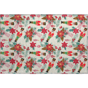 Luxury Washable Indoor/Outdoor Merry & Bright Ivory Rug