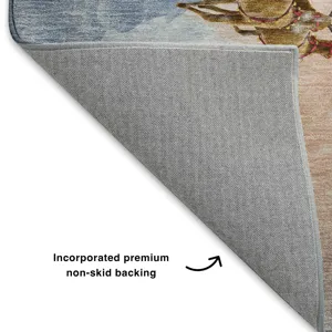 Luxury Washable Indoor/Outdoor Merry & Bright Twilight 9\' x 12\' Rug