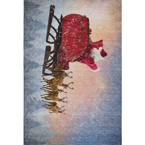 Luxury Washable Indoor/Outdoor Merry & Bright Twilight Rug