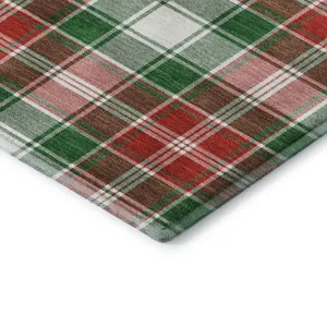 Luxury Washable Indoor/Outdoor Merry & Bright Emerald 5\' x 7\'6\" Rug