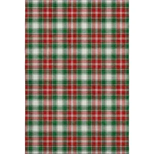 Luxury Washable Indoor/Outdoor Merry & Bright Emerald 5\' x 7\'6\" Rug