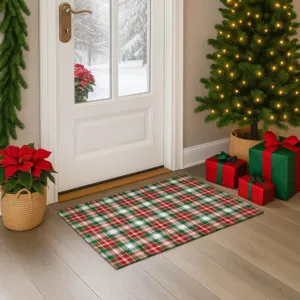Luxury Washable Indoor/Outdoor Merry & Bright Emerald 1\'8\" x 2\'6\" Rug