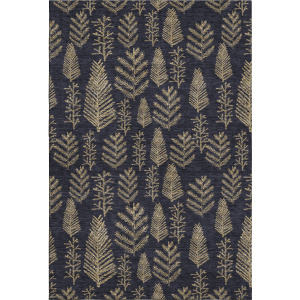 Luxury Washable Indoor/Outdoor Merry & Bright Black Rug