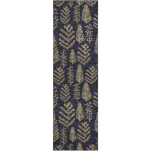 Luxury Washable Indoor/Outdoor Merry & Bright Black 2'3