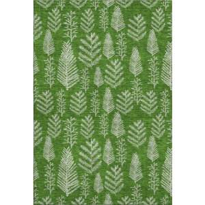 Luxury Washable Indoor/Outdoor Merry & Bright Green Rug