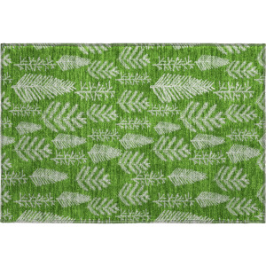 Luxury Washable Indoor/Outdoor Merry & Bright Green Rug