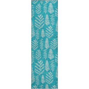 Luxury Washable Indoor/Outdoor Merry & Bright Teal 2'3