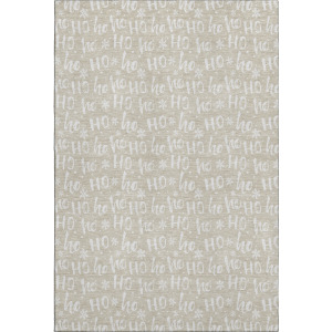 Luxury Washable Indoor/Outdoor Merry & Bright Beige Rug