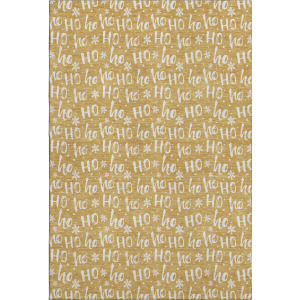 Luxury Washable Indoor/Outdoor Merry & Bright Gold Rug