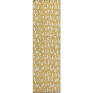 Luxury Washable Indoor/Outdoor Merry & Bright Gold 2'3