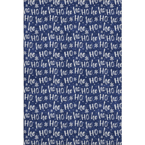 Luxury Washable Indoor/Outdoor Merry & Bright Navy Rug