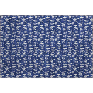 Luxury Washable Indoor/Outdoor Merry & Bright Navy Rug
