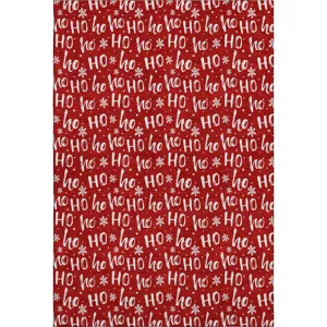 Luxury Washable Indoor/Outdoor Merry & Bright Red 8\' x 10\' Rug