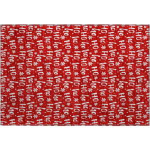 Luxury Washable Indoor/Outdoor Merry & Bright Red Rug