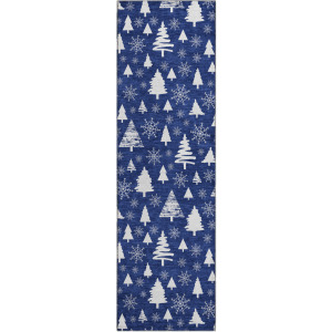 Luxury Washable Indoor/Outdoor Merry & Bright Navy 2'3