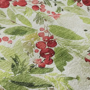 Luxury Washable Indoor/Outdoor Merry & Bright Aloe 5\' x 7\'6\" Rug