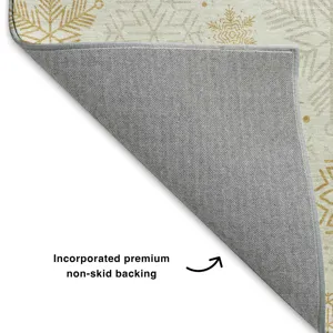 Luxury Washable Indoor/Outdoor Merry & Bright Ivory 8\' x 10\' Rug