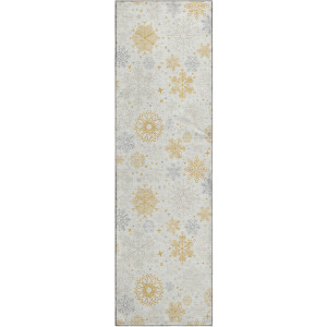 Luxury Washable Indoor/Outdoor Merry & Bright Ivory 2'3