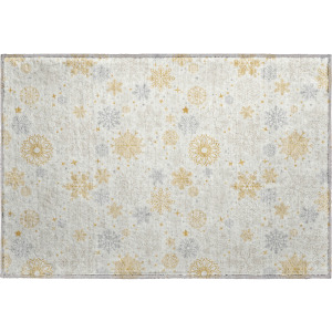 Luxury Washable Indoor/Outdoor Merry & Bright Ivory Rug