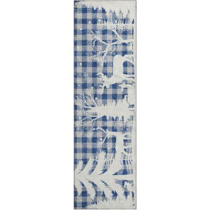 Luxury Washable Indoor/Outdoor Merry & Bright Blue 2'3