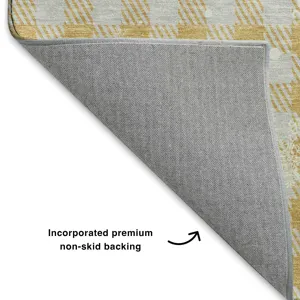 Luxury Washable Indoor/Outdoor Merry & Bright Gold 2\'6\" x 3\'10\" Rug