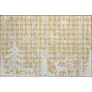 Luxury Washable Indoor/Outdoor Merry & Bright Gold Rug