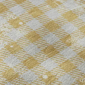 Luxury Washable Indoor/Outdoor Merry & Bright Gold 2\'6\" x 3\'10\" Rug