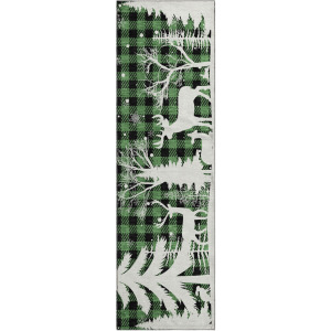 Luxury Washable Indoor/Outdoor Merry & Bright Green 2'3