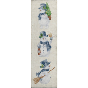 Luxury Washable Indoor/Outdoor Merry & Bright Ivory 2'3