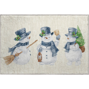 Luxury Washable Indoor/Outdoor Merry & Bright Ivory Rug