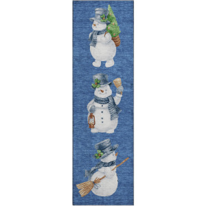 Luxury Washable Indoor/Outdoor Merry & Bright Navy 2'3