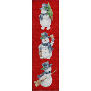 Luxury Washable Indoor/Outdoor Merry & Bright Red 2'3