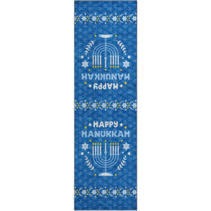 Luxury Washable Indoor/Outdoor Merry & Bright Blue 2'3