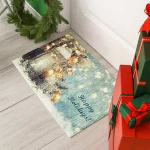 Luxury Washable Indoor/Outdoor Merry & Bright Skydust 1\'8\" x 2\'6\" Rug