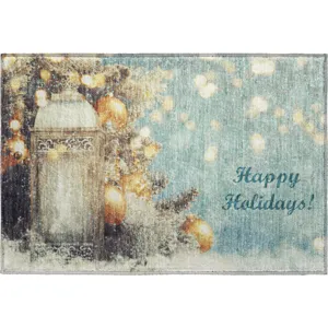 Luxury Washable Indoor/Outdoor Merry & Bright Skydust 1\'8\" x 2\'6\" Rug
