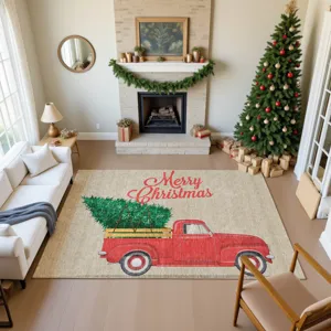 Luxury Washable Indoor/Outdoor Merry & Bright Putty 2\'6\" x 3\'10\" Rug