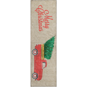 Luxury Washable Indoor/Outdoor Merry & Bright Putty 2'3