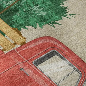 Luxury Washable Indoor/Outdoor Merry & Bright Putty 2\'6\" x 3\'10\" Rug