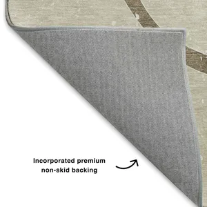 Luxury Washable Indoor/Outdoor Merry & Bright Beige 2\'6\" x 3\'10\" Rug