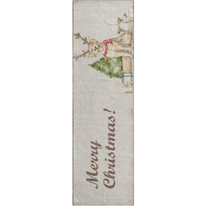 Luxury Washable Indoor/Outdoor Merry & Bright Beige 2'3
