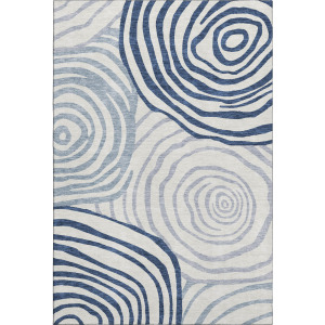 Machine Washable Indoor/Outdoor Neo Blue Rug
