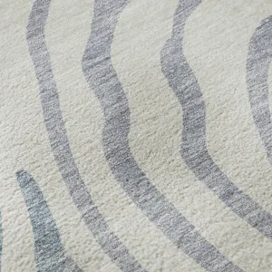 Machine Washable Indoor/Outdoor Neo Blue 2\'6\" x 3\'10\" Rug