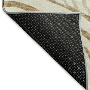 Machine Washable Indoor/Outdoor Neo Gold 1\'8\" x 2\'6\" Rug