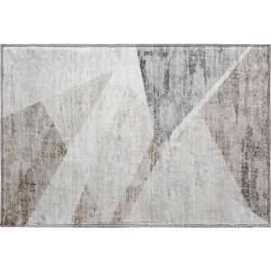 Machine Washable Indoor/Outdoor Neo Silver Rug