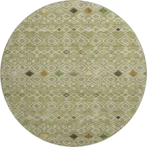Machine Washable Indoor/Outdoor Neo Sage 8\' x 8\' Round Rug