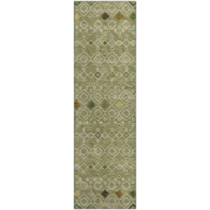 Machine Washable Indoor/Outdoor Neo Sage 2\'3\" x 7\'6\" Runner Rug