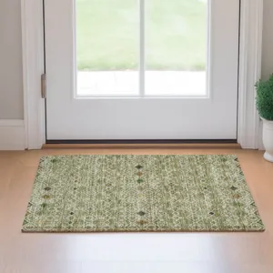 Machine Washable Indoor/Outdoor Neo Sage 1\'8\" x 2\'6\" Rug