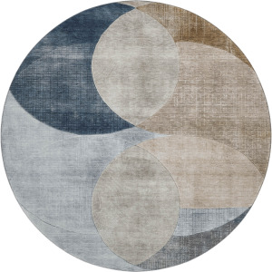 Machine Washable Indoor/Outdoor Neo Sky 8' x 8' Round Rug