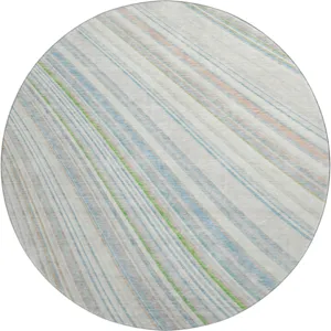 Machine Washable Indoor/Outdoor Neo Ivory 8\' x 8\' Round Rug
