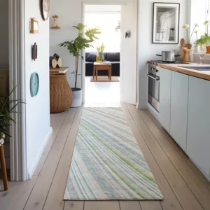 Machine Washable Indoor/Outdoor Neo Ivory 2\'3\" x 7\'6\" Runner Rug